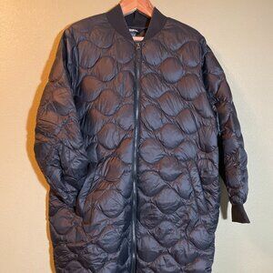 Eddie Bauer long down bomber jacket